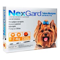 Antipulgas Masticable para Perros Nexgard 2-4kg 3 Tabletas